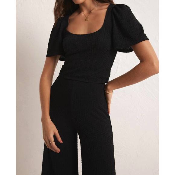 NEW Z SUPPLY maxine knit top in black - Picture 3 of 7